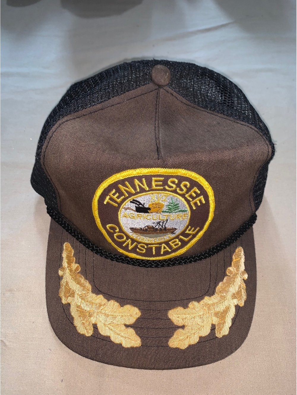 Tennessee Constable trucker cap brown black